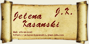 Jelena Kašanski vizit kartica